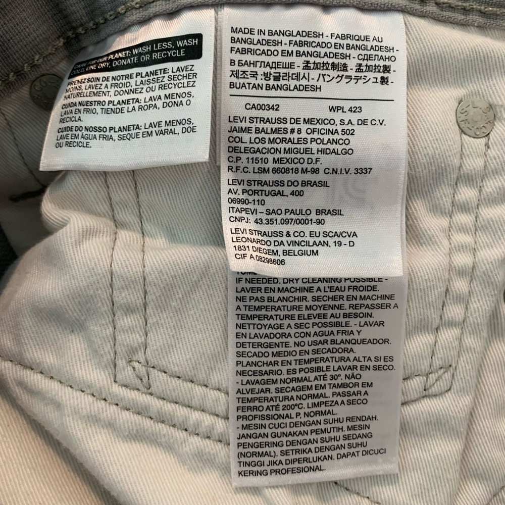NWOT Levi’s Men Strauss Corduroy Grey Pants - Picture 6 of 8